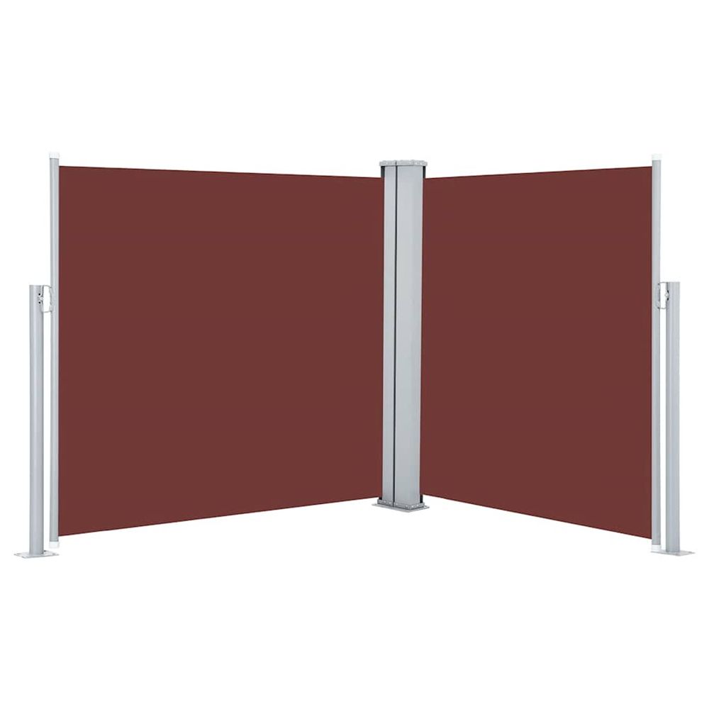 Brise vue latÃ©ral rÃ©tractable Marron 120