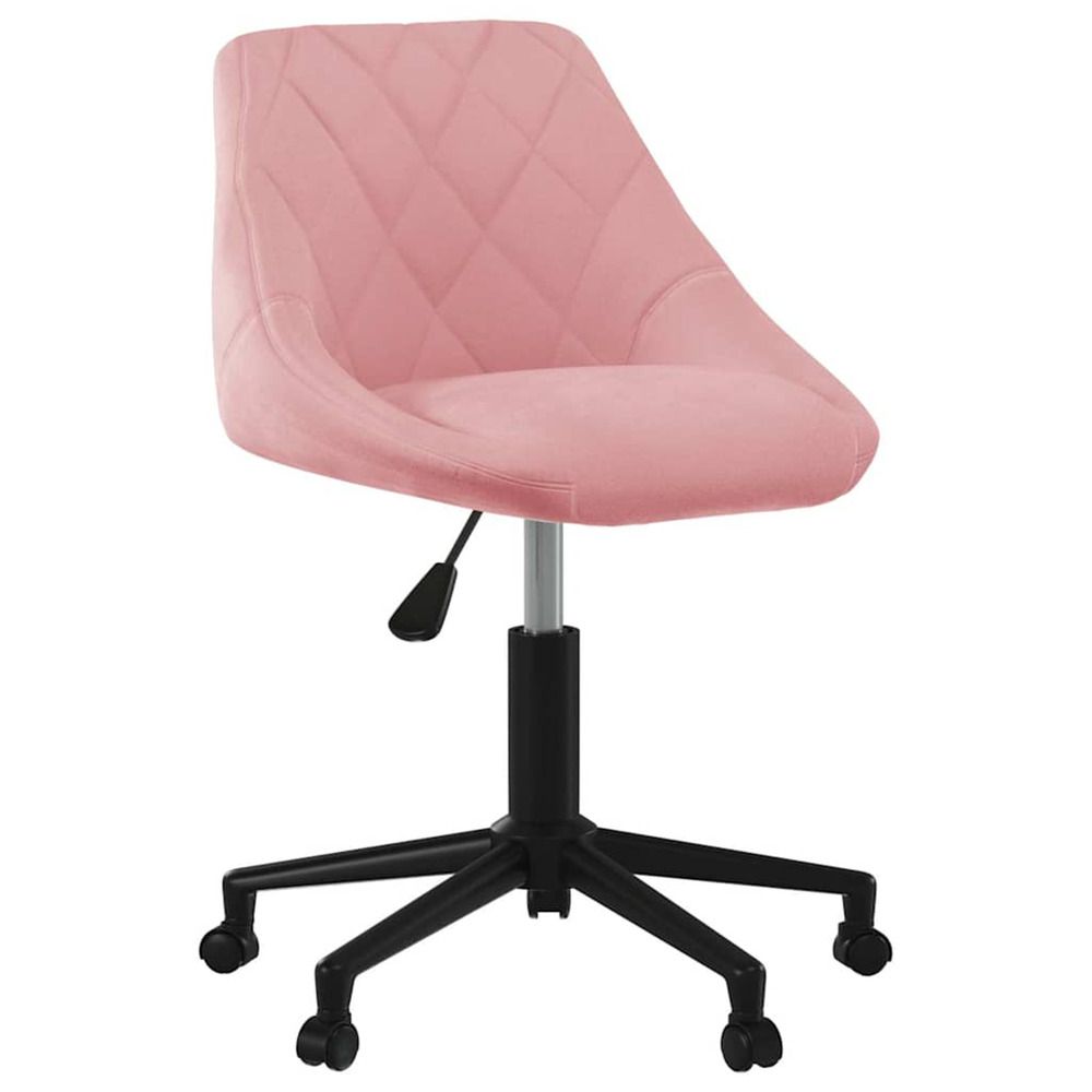 Chaise pivotante de salle à manger rose velours