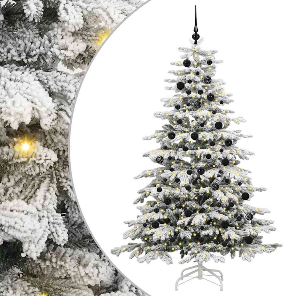 Sapin de noël artificiel à branches articulées blanc 210 cm