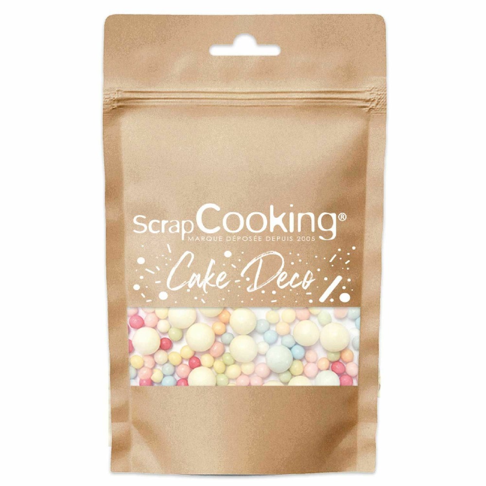 Décors sucrés boules multicolores 70 g
