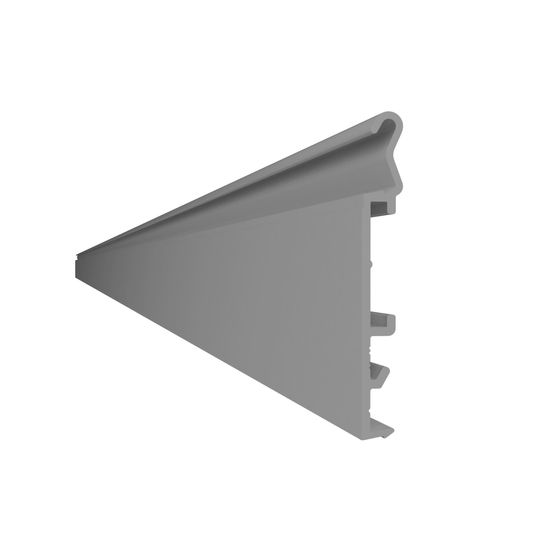 Rallonge de profilé alu pour terrasse sur plots 240x5 cm gris aluminium - yeed (à l'unité)