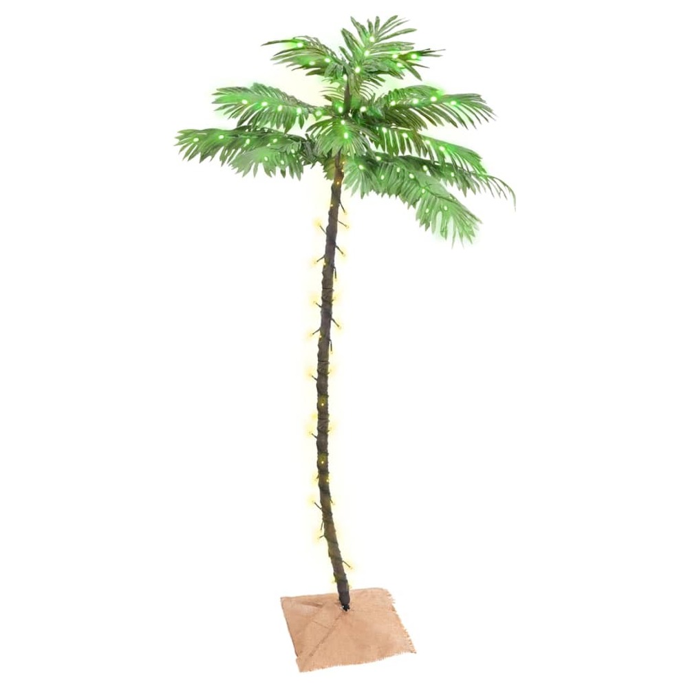 Palmier à led 96 led blanc chaud 180 cm