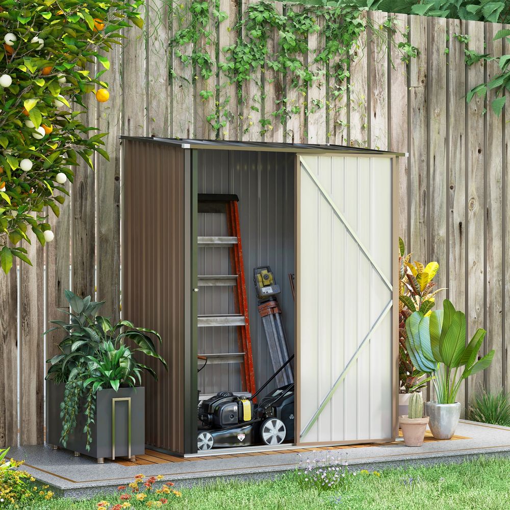 Abri jardin métal acier galvanisé rangement outils 1,34 m² toit incliné - comfortxl outdoor living