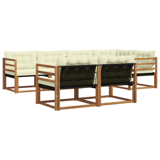 Ensemble de canapés d'extérieur 7 pcs naturel et crème