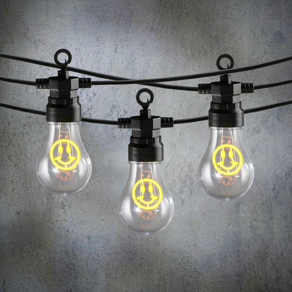 Luca lighting smiley guirlande lumineuse led extérieure - l450 cm - jaune