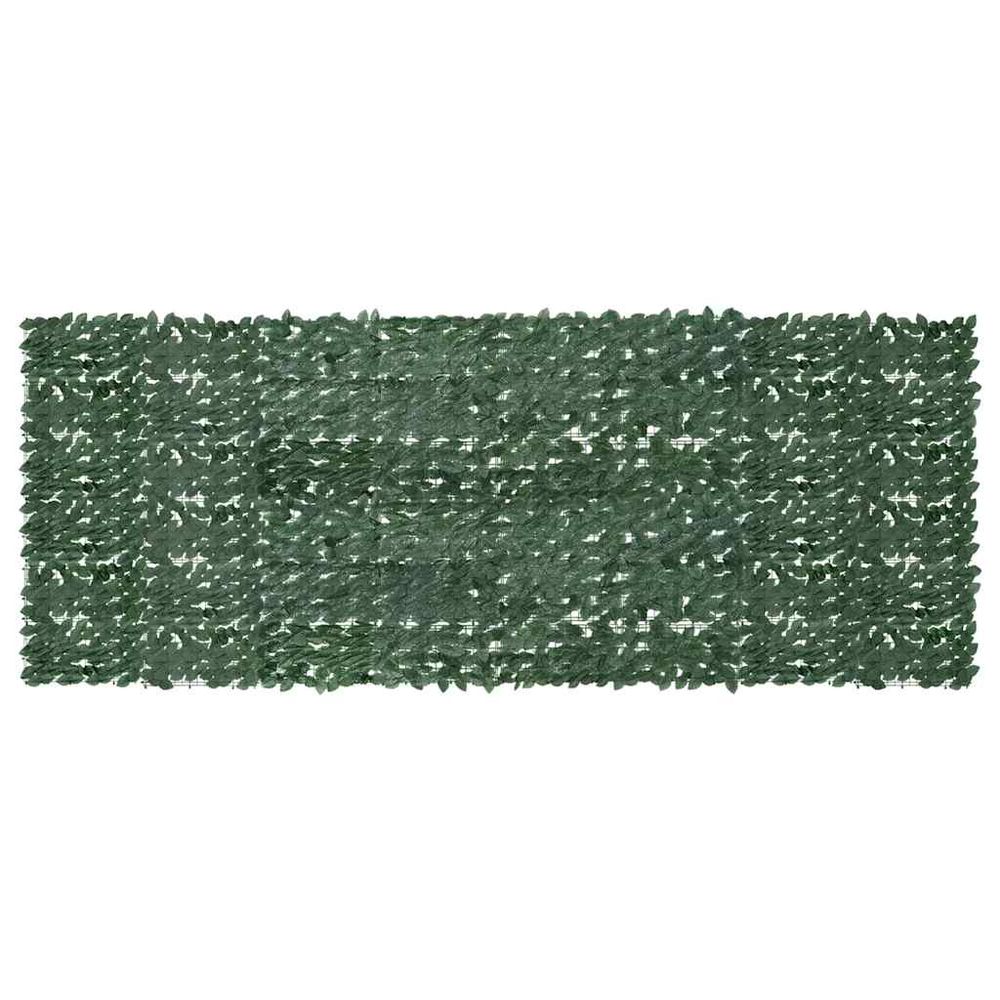 Écran de balcon avec feuilles vert foncé 400x150 cm