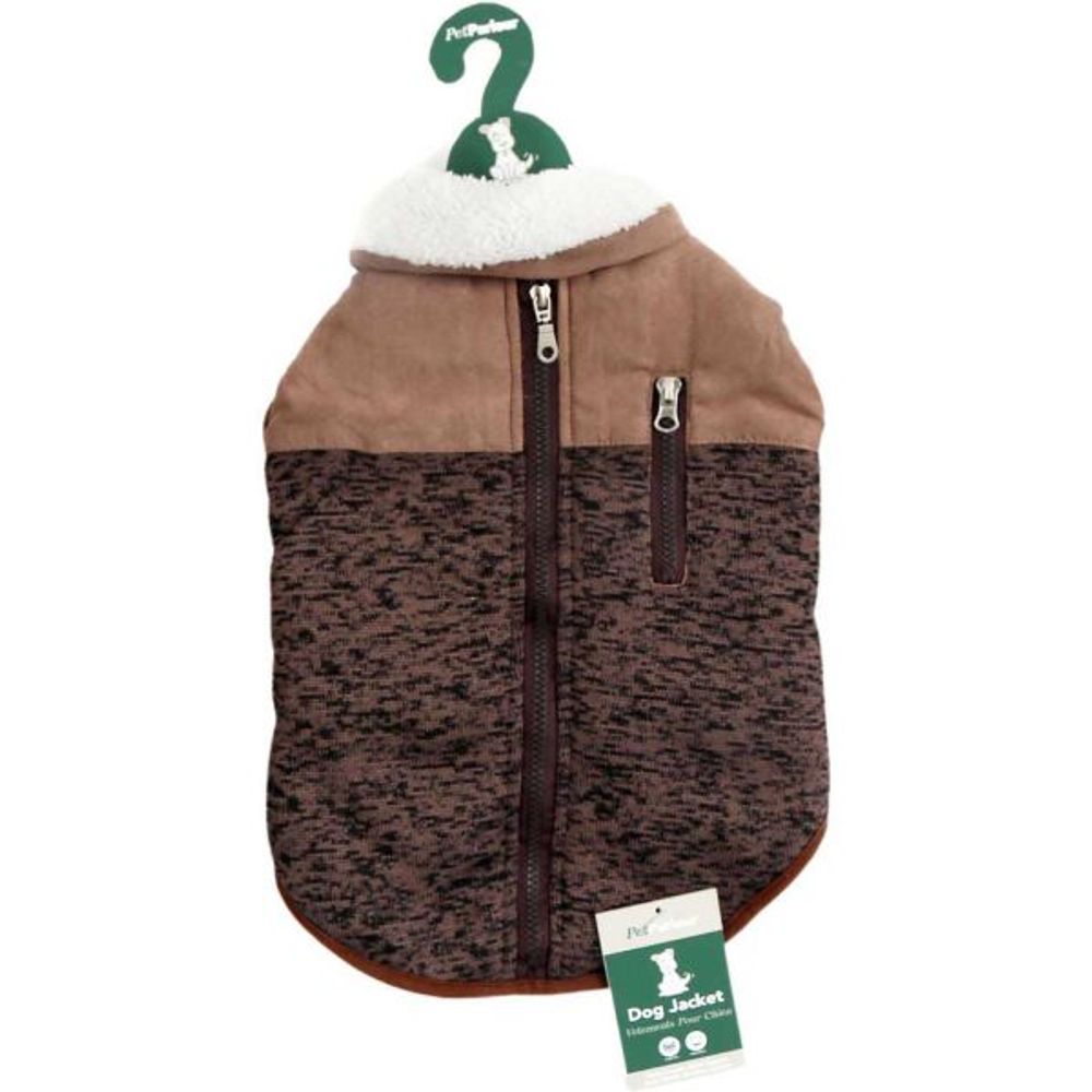 Manteau fourrure pour chien natural 35 cm marron
