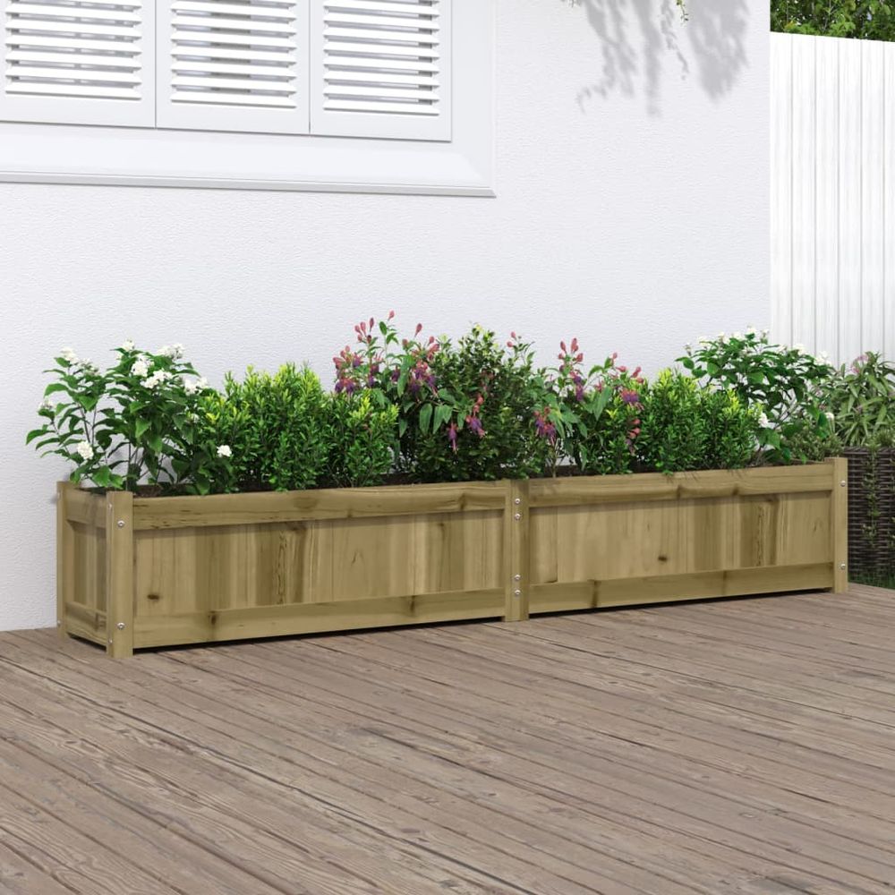Jardinière en pin traité autoclave anti-pourriture pour jardin 180cm