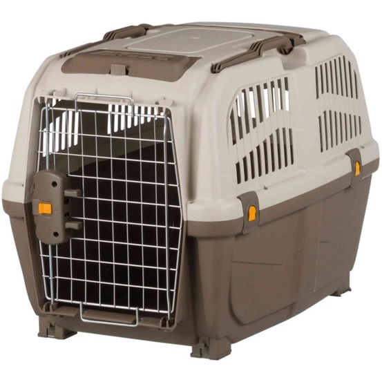 Boîte de transport pour animaux de compagnie skudo s-m taupe
