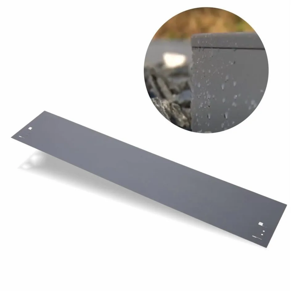 Bordure de jardin en métal 13,5 cm x 120 gris