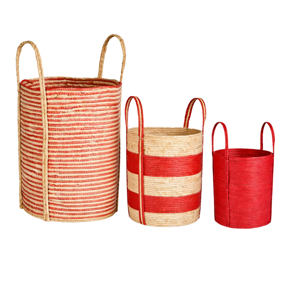 Mica decorations brooklyn panier rangement - lot de 3 - décoration chambre - paniers et boîtes de rangement 42x35cm - papier,