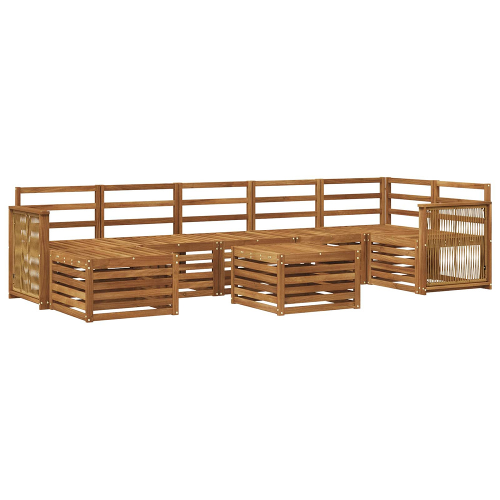 Ensemble de canapés d'extérieur 7 pcs naturel