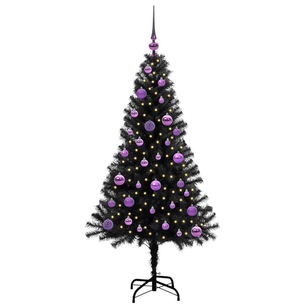 Sapin de noël noir 150 cm pvc