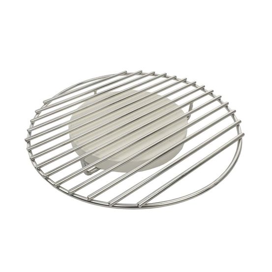 Grille de cuisson en acier inox avec déflecteur de chaleur pour barbecue kamado patton - ø 27 cm