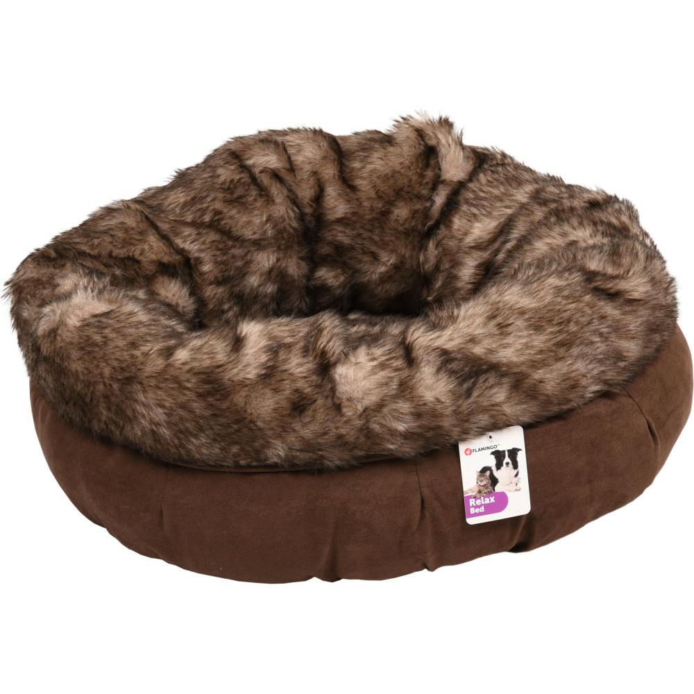 Panier rond ø 55 cm x 20 cm, couleur brun, pour chat