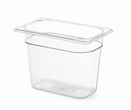 Bac gastronorme profi line gn 1/4 2,8l polycarbonate transparent 265x162x(h)100 mm - hendi