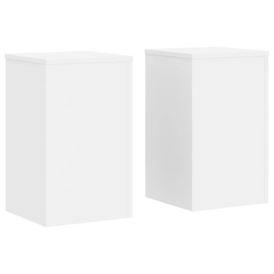 Supports pour plantes 2 pcs blanc 30x30x50 cm bois d'ingénierie