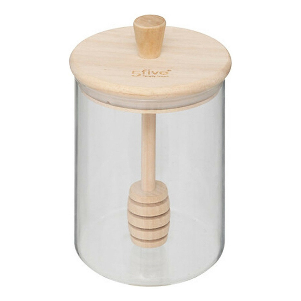 Pot à miel en verre & cuillère 