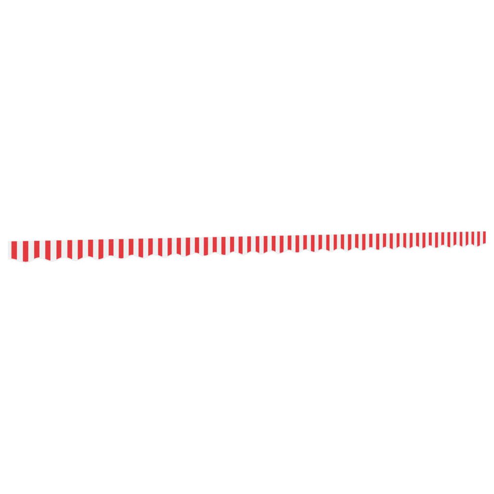 Tissu de remplacement de cantonnière d’auvent rouge blanc 6 m
