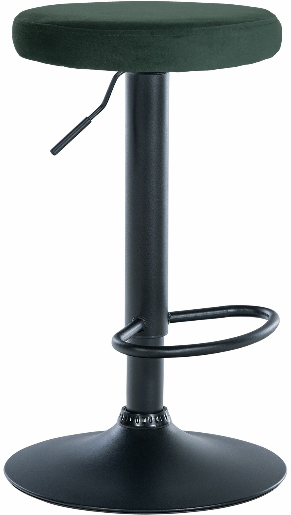 Tabouret de bar ponte velours noir