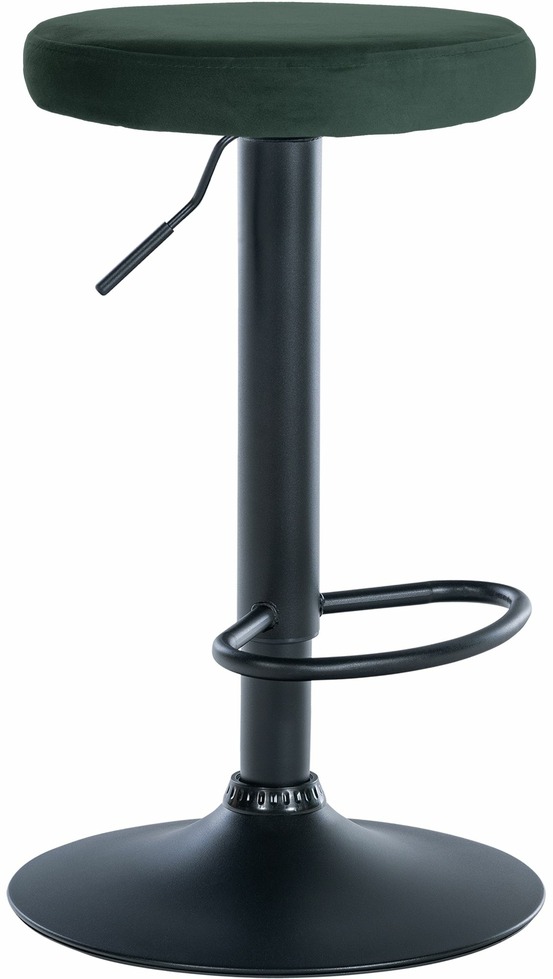 Tabouret de bar ponte velours noir