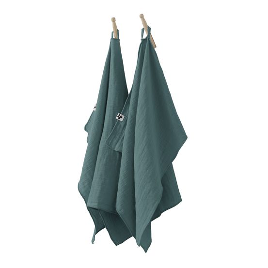 Lot de 2 essuie-mains gaze de coton collection gaia