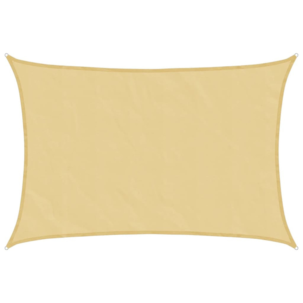 Voile d'ombrage sable 4,5x3,5 m 100 % polyester oxford