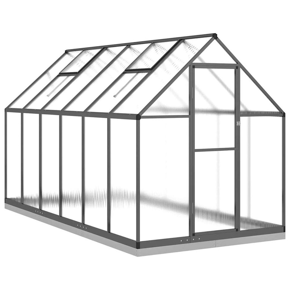 Serre avec cadre de base anthracite 334x169x202 cm aluminium