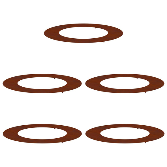 Adapté pour anneaux d'arbre plats 5 pcs marron ø50 / 80 cm