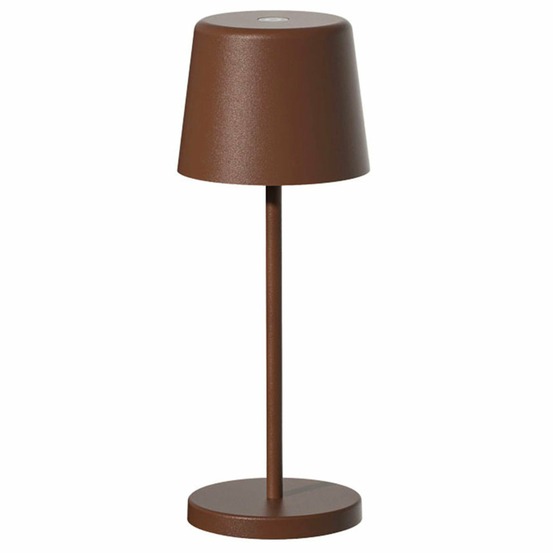 Mini lampe de table kelly mini marron aluminium h22cm