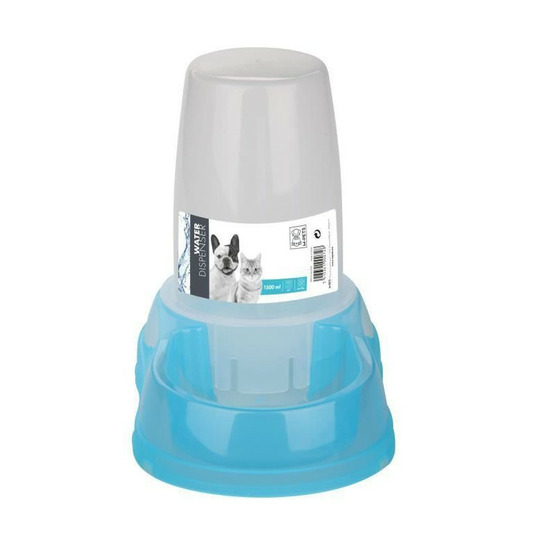 Mpets distributeur deau water dispenser - pour chat et chien - 1500ml - bleu
