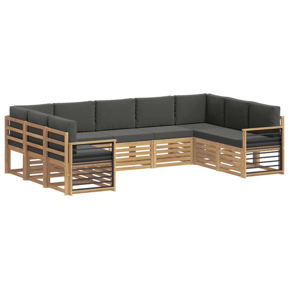 Ensemble de canapés d'extérieur 9 pc blanc et anthracite