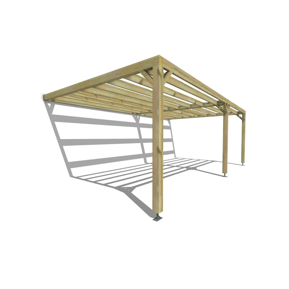 Pergola bois • 7m x 4m • adossée • sens largeur • livraison comprise