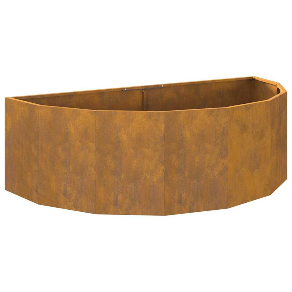 Jardinière d'extérieur rouillé 120 x 60 x 35 cm