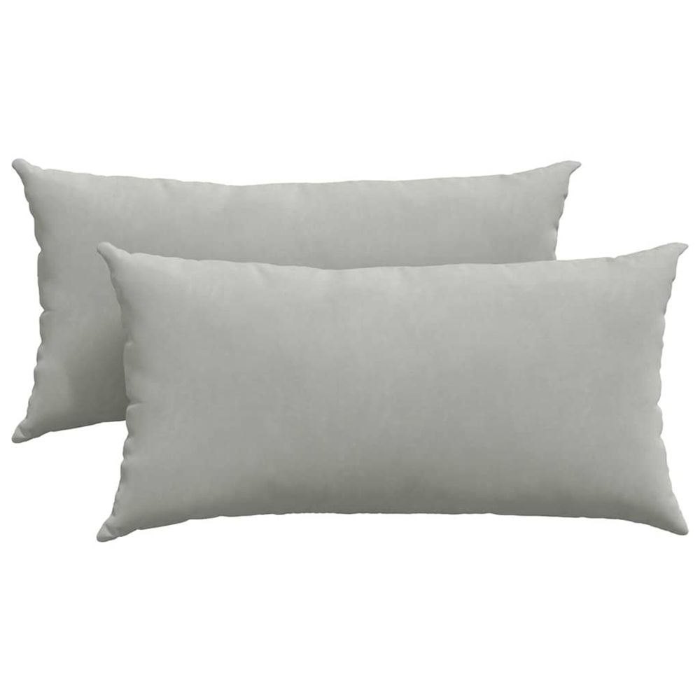 Coussins de canapé 2 pc tissu gris clair 80 x 40 cm