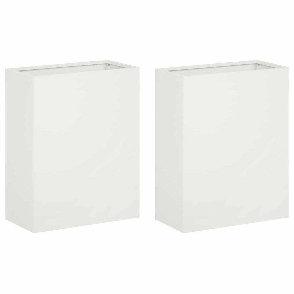 Cache-pot de jardin 2 pc blanc 40 x 20 x 50 cm