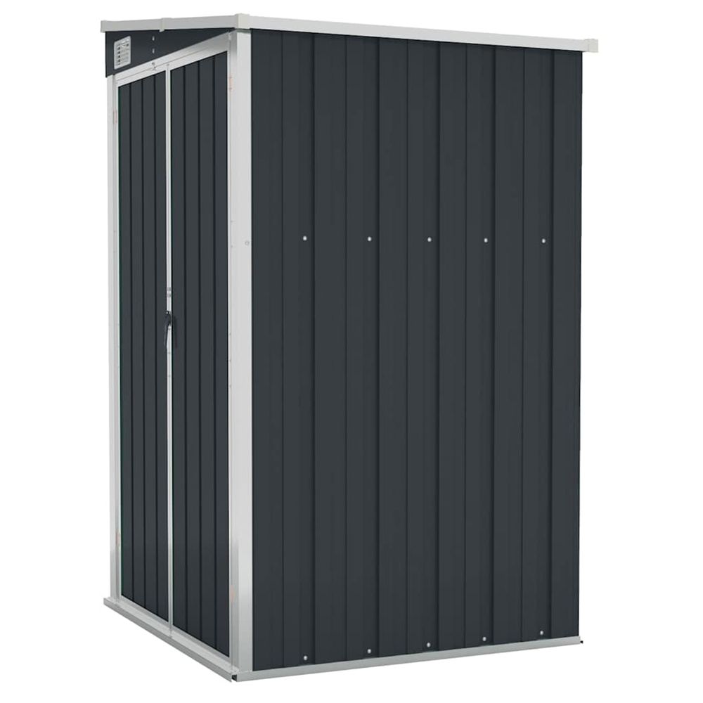 Remise de jardin murale anthracite 118x100x178 cm acier
