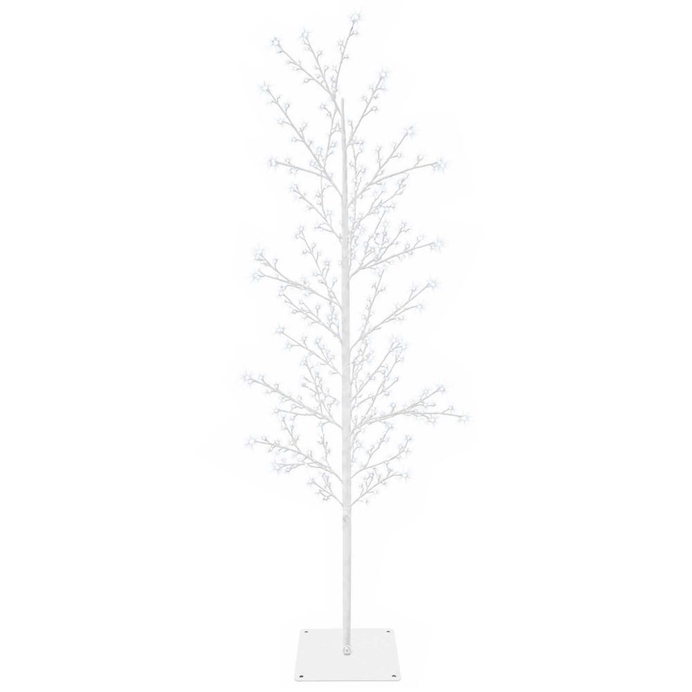 Petit sapin de noël bouleau blanc 150 cm acier 360 led