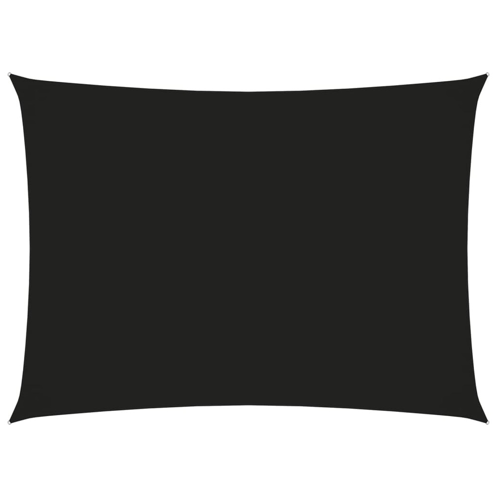 Voile toile d'ombrage parasol tissu oxford rectangulaire 3 x 4,5 m noir