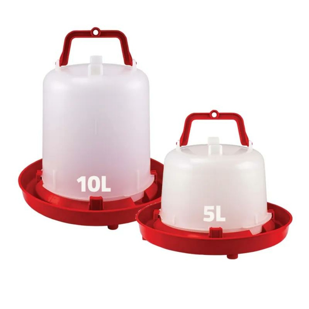 Abreuvoir plastique poule premium robuste avec poignée 5 ou 10 l