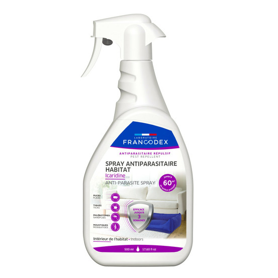Spray antiparasitaire habitat icaridine 500 ml environnement