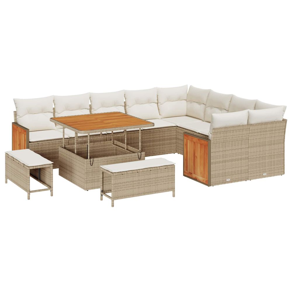 Ensemble de canapé de jardin 12 pc 12-nombre de places
