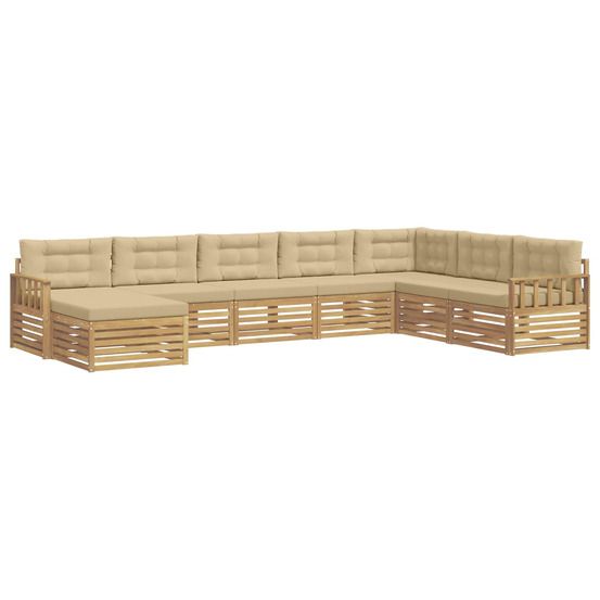Ensemble de canapés d'extérieur 8 pc blanc et beige