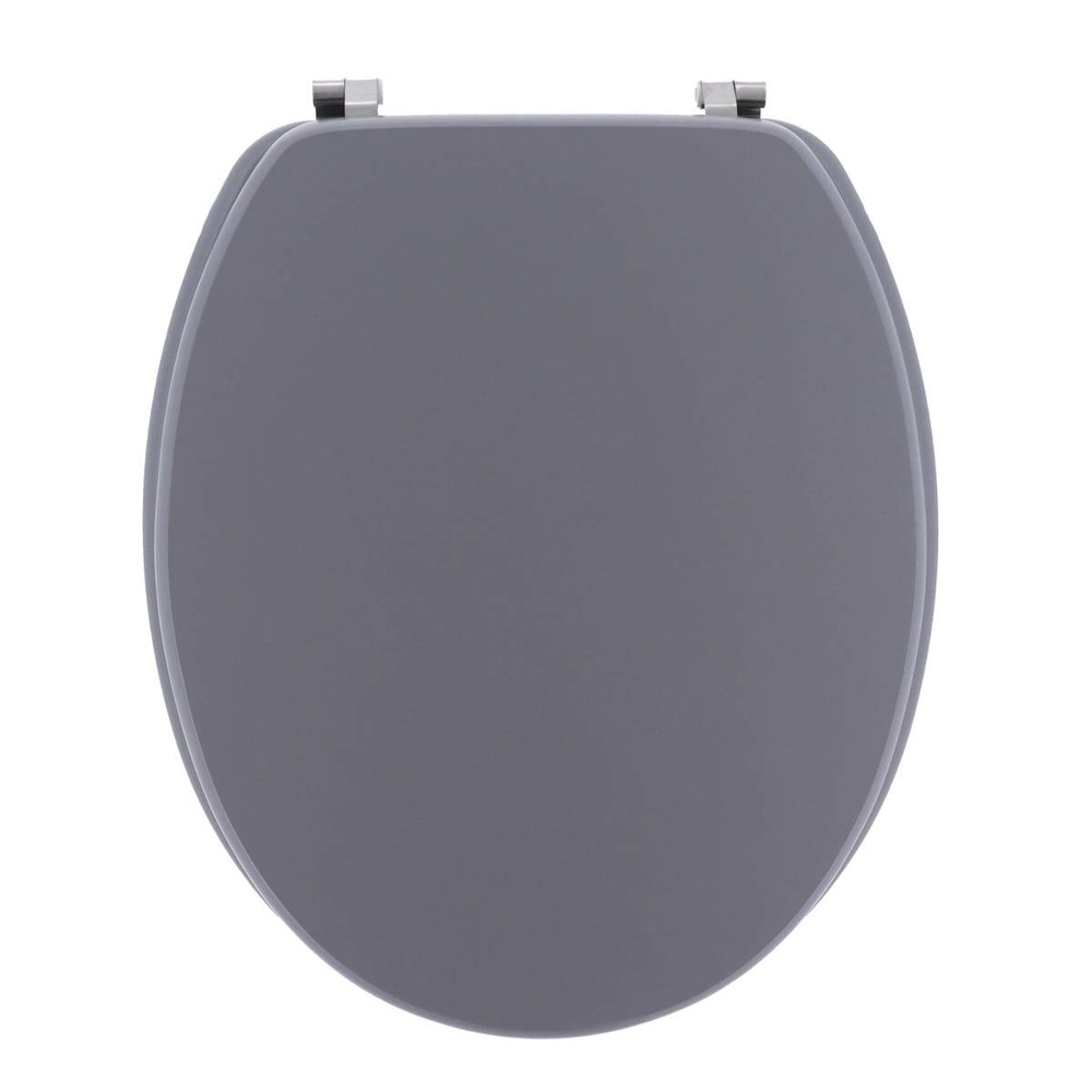 Abattant wc mdf 18 pouces attaches acier inoxydable - gris
