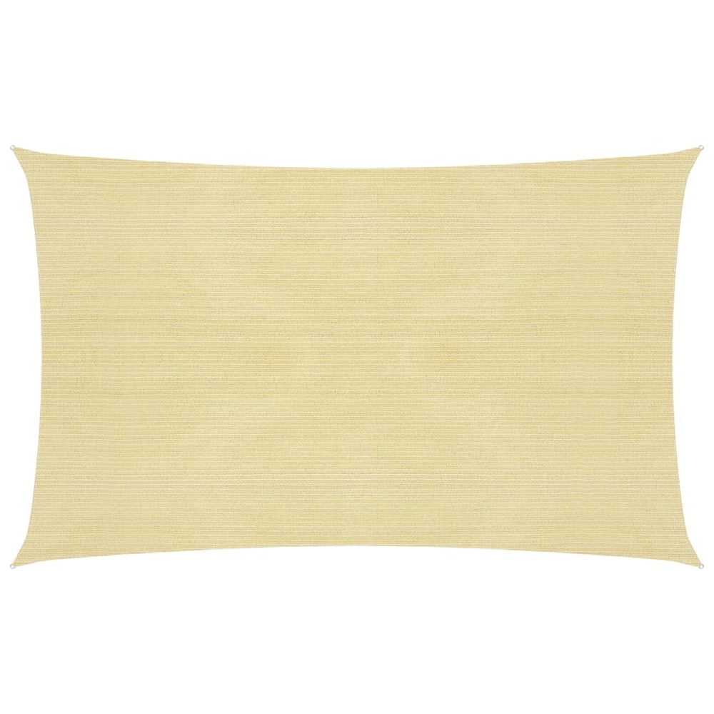 Voile toile d'ombrage parasol 160 g/m² beige 3 x 6 m pehd