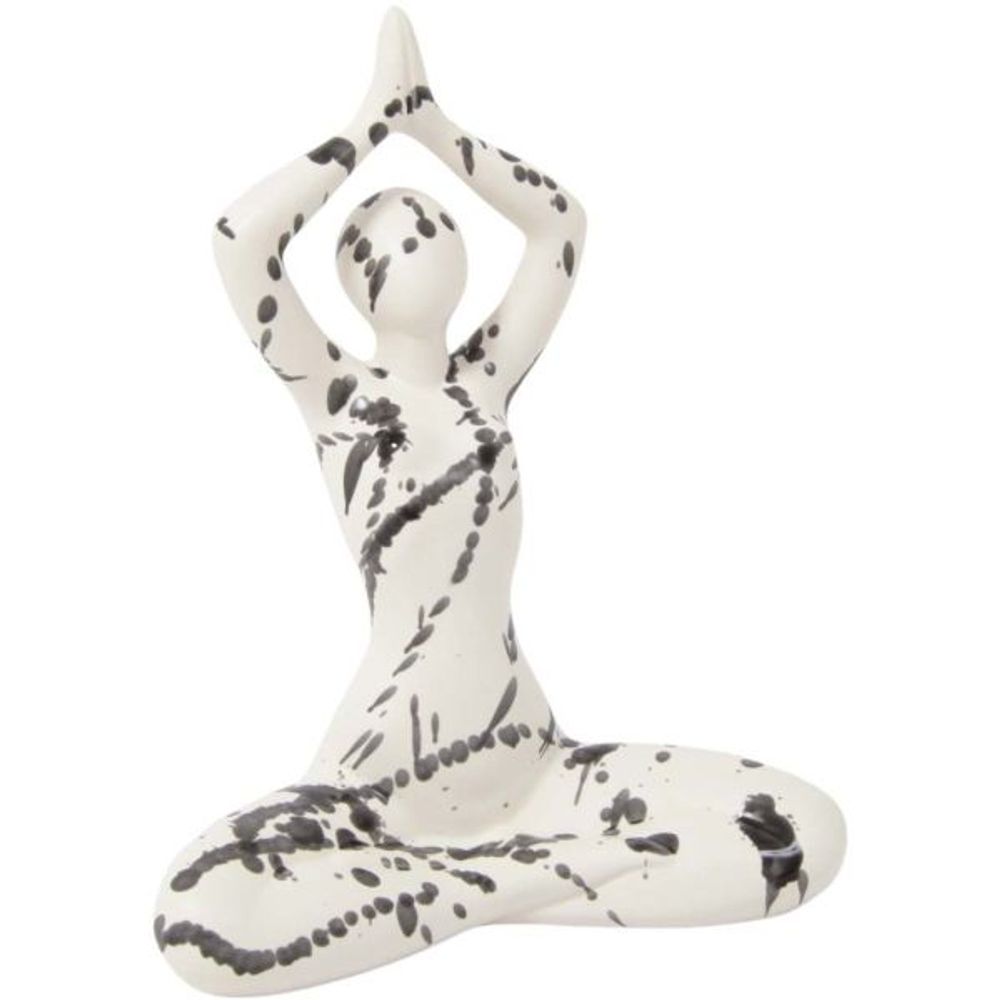 Statuette yoga en céramique zoya splash