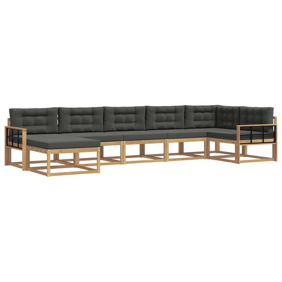 Ensemble de canapés d'extérieur 7 pc blanc et anthracite