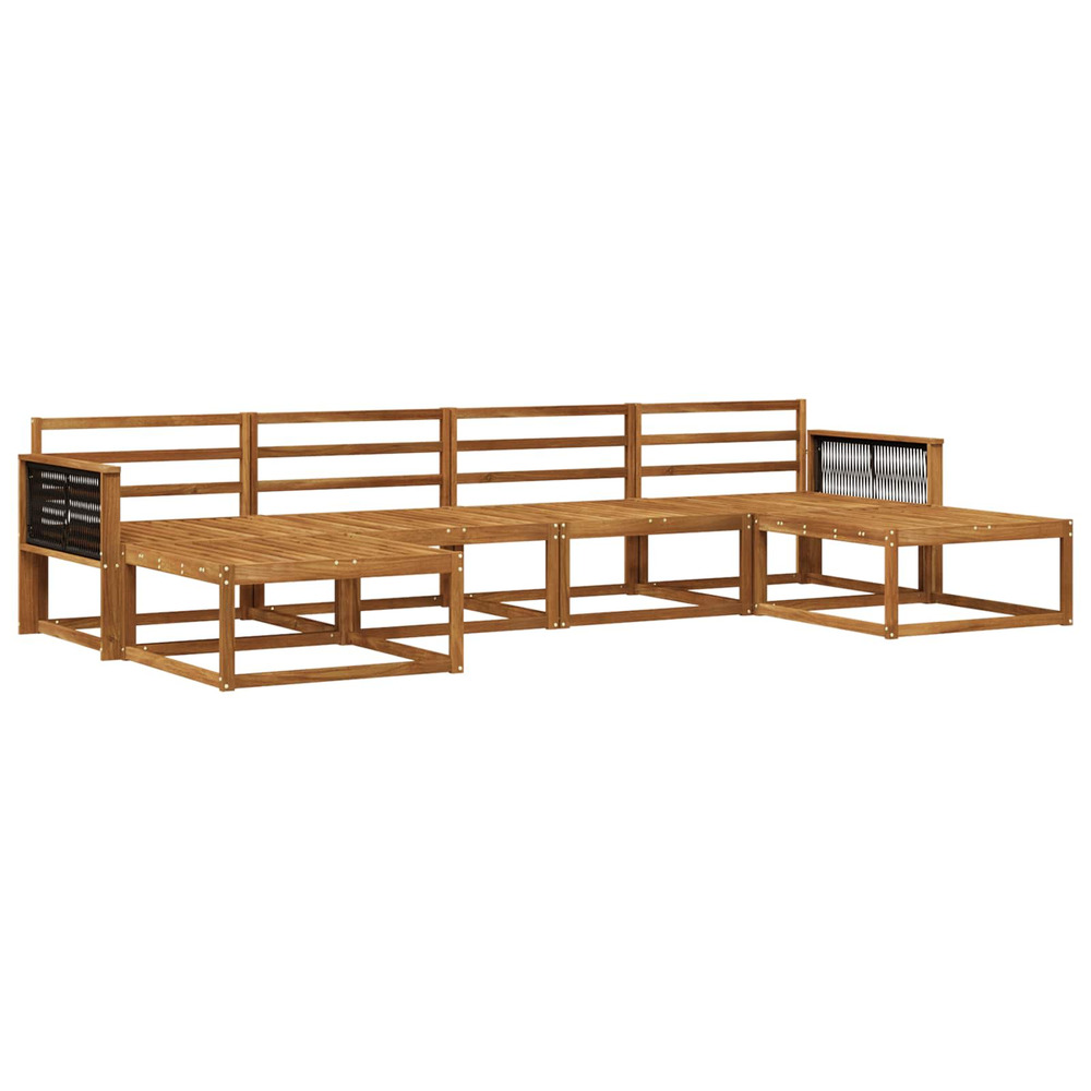 Ensemble de canapés d'extérieur 6 pcs naturel
