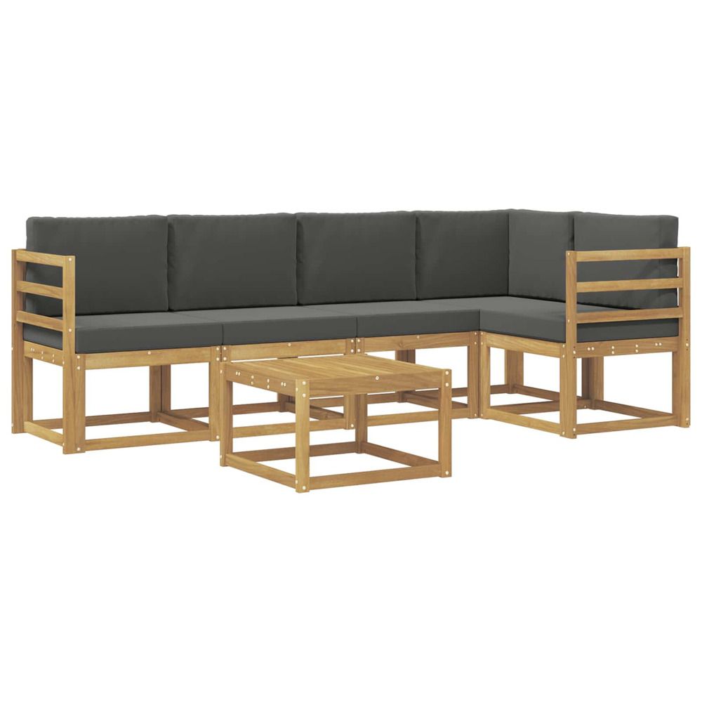 Ensemble de canapés d'extérieur 6 pc blanc et anthracite