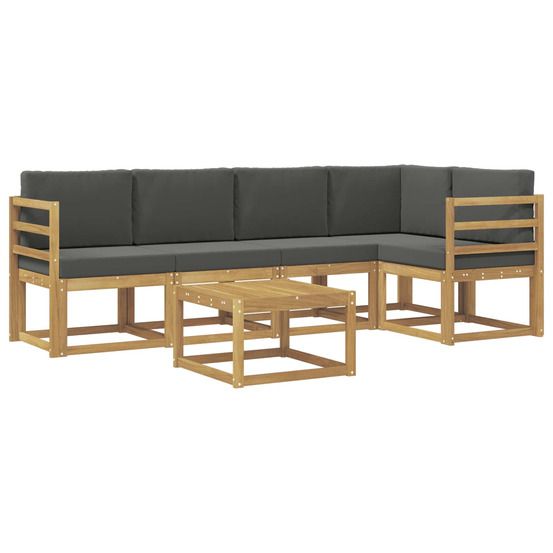 Ensemble de canapés d'extérieur 6 pc blanc et anthracite